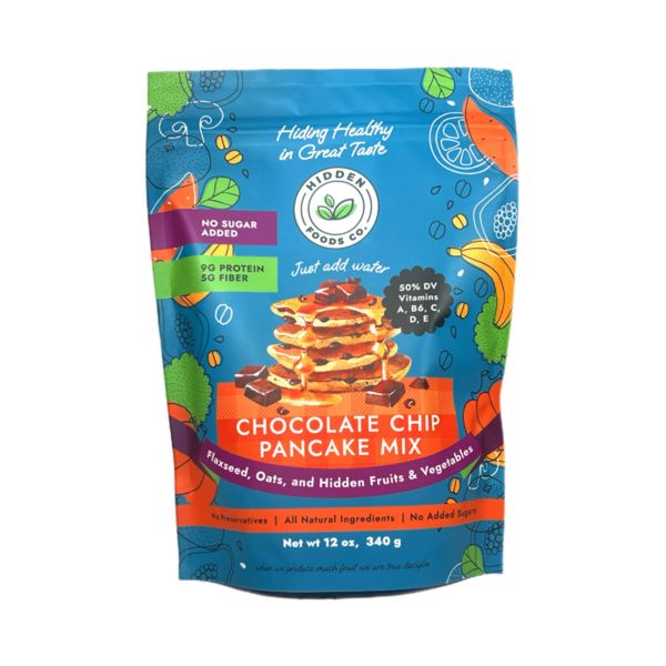 HIDDEN FOODS CO: Chocolate Chip Pancake and Waffle Mix, 12 oz