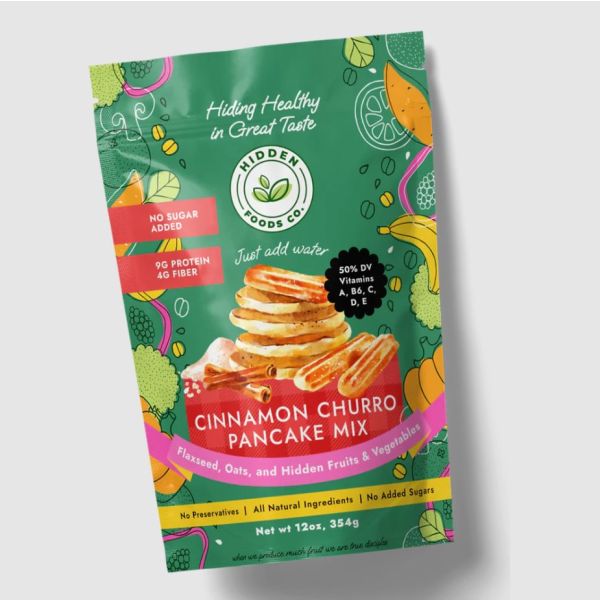 HIDDEN FOODS CO: Cinnamon Churro Pancake and Waffle Mix, 12 oz
