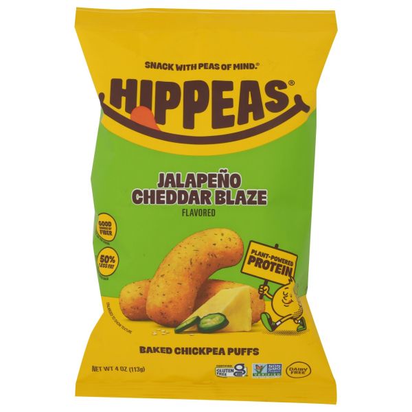 HIPPEAS: Jalapeno Cheddar Blaze Chickpea Puffs, 4 oz