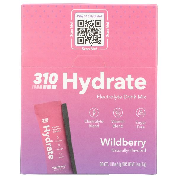 310 NUTRITION: Wildberry Hydrate 30 Count, 5.4 oz