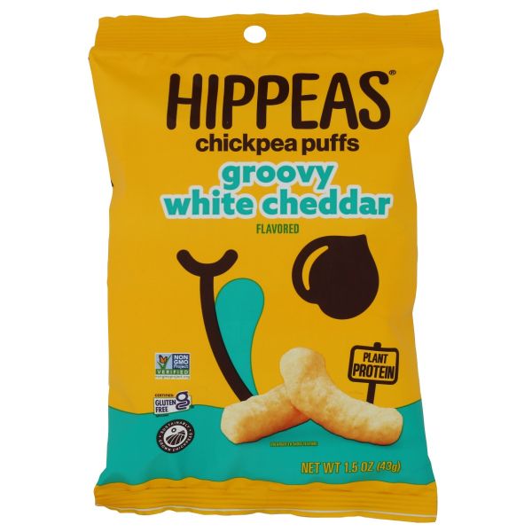 HIPPEAS: Groovy White Cheddar Puffs, 1.5 oz