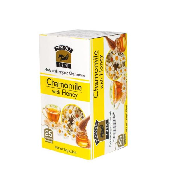 PUSUQUI: Chamomile With Honey Tea, 25 bg