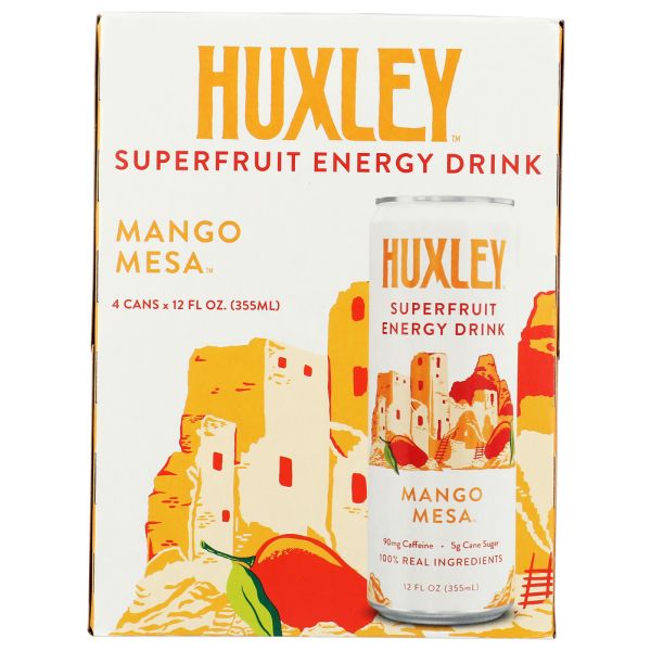 HUXLEY: Mango Mesa Energy Drink 4 Count, 48 fo