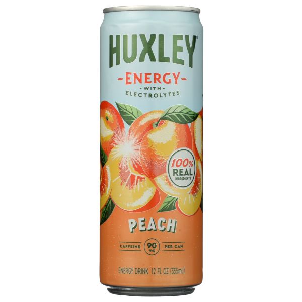 HUXLEY: Peach Energy Beverage, 12 fo