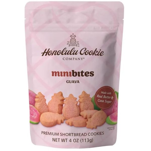 HONOLULU COOKIE COMPANY: Guava Minibites Shortbread Cookies, 4 oz