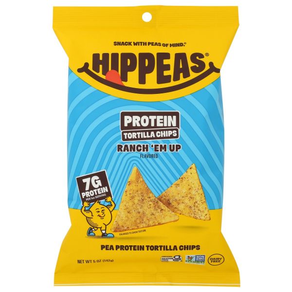 HIPPEAS: Protein Tortilla Chips Ranch Em Up, 5 oz