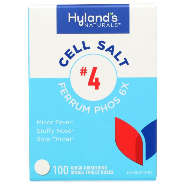 HYLAND: Cell Salt Number 4 Ferrum Phos 6x, 100 tb
