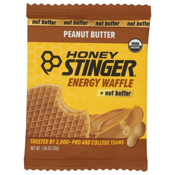 HONEY STINGER: Peanut Butter Energy Waffle, 1.06 oz