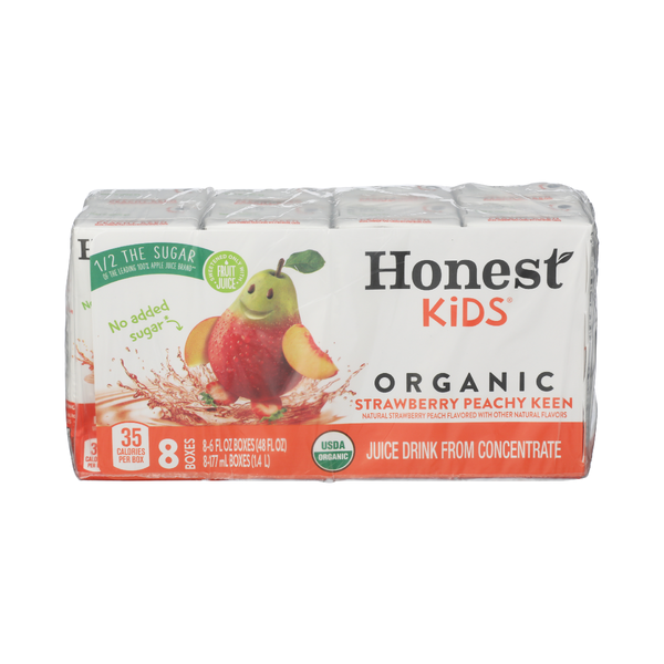 HONEST KIDS: Organic Strawberry Peachy Keen, 48 fo