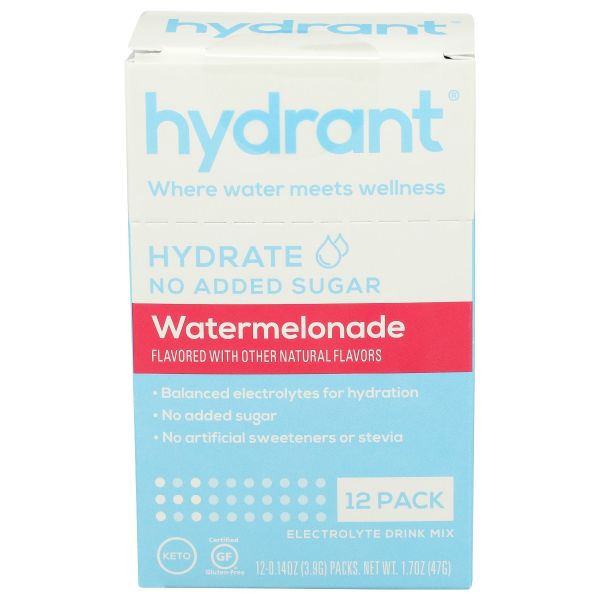 HYDRANT: Hydration Watermelonade No Added Sugar, 12 ea