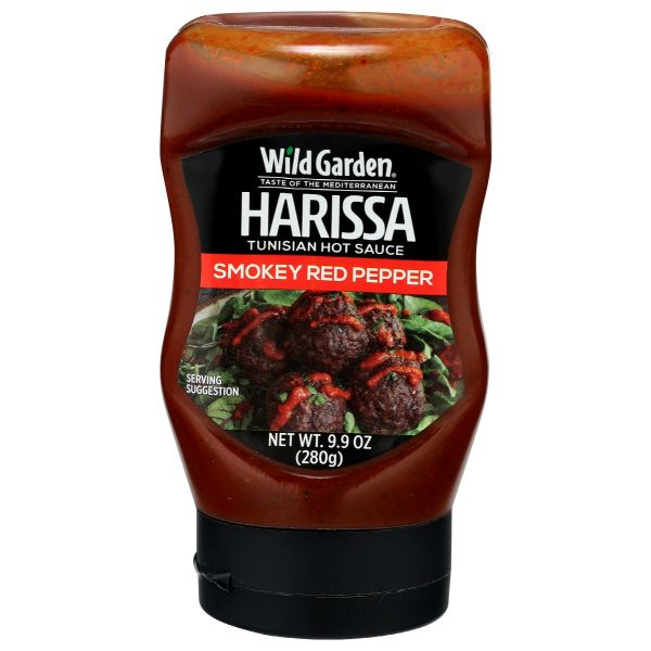 WILD GARDEN: Harissa Tunisian Hot Sauce Smoked Red Pepper, 9.9 oz