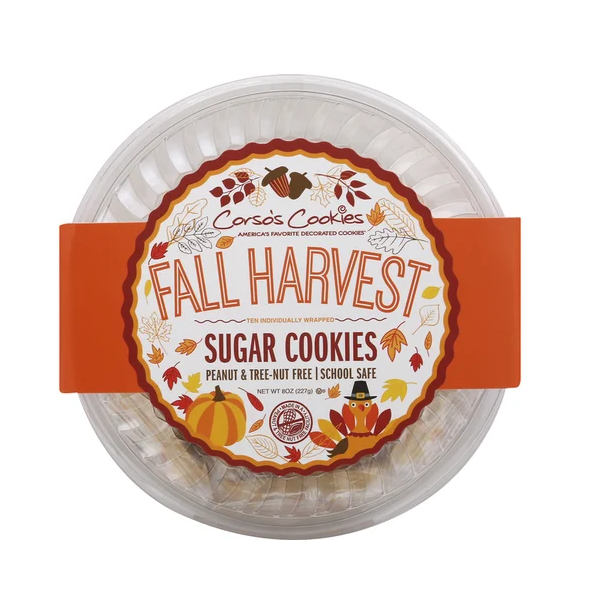 CORSOS COOKIES: Fall Harvest Sugar Cookies, 8 oz