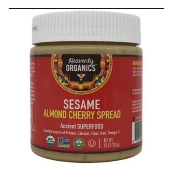 HEAVENLY ORGANICS: Sesame Cherry Almond Spread, 10 oz