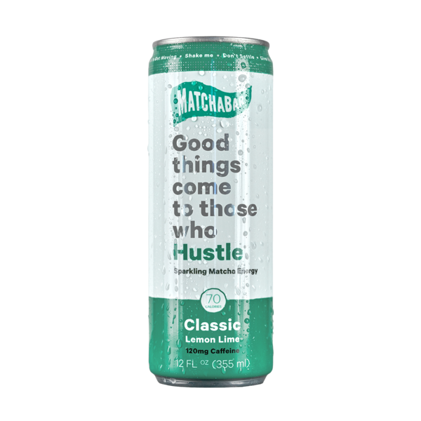 MATCHABAR: Hustle Original Sparkling Matcha Energy Drink, 12 fl oz