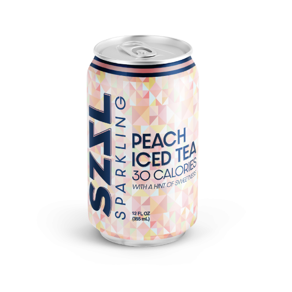 SZZL SPARKLING: Peach Iced Tea Sparkling Tea, 12 fo