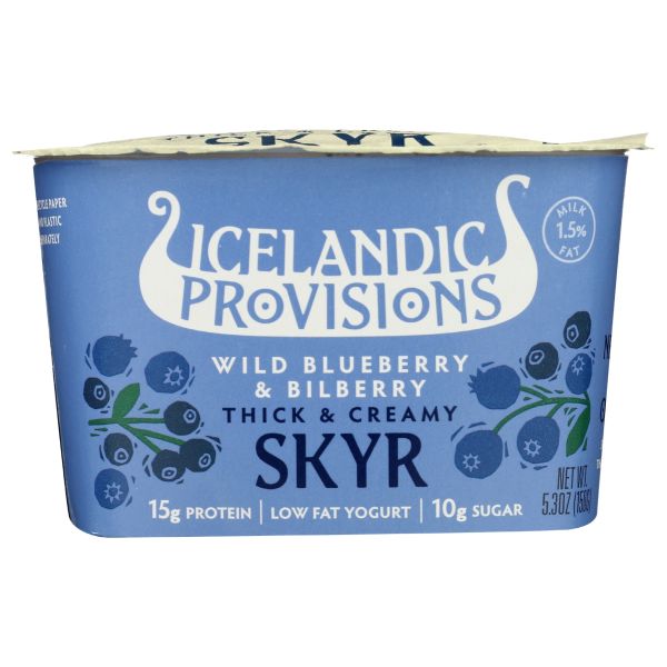 ICELANDIC PROVISIONS: Blueberry Bilberry Skyr Yogurt, 5.3 oz