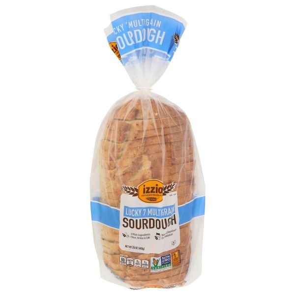 IZZIO ARTISAN BAKERY: Lucky 7 Multigrain Sourdough Bread, 24 oz