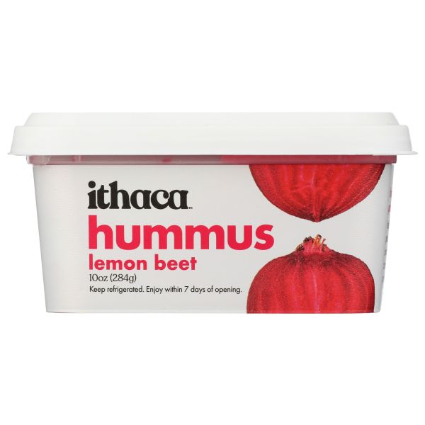 ITHACA COLD CRAFTED: Fresh Lemon Beet Hummus, 10 oz
