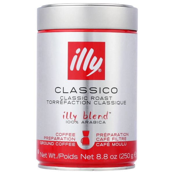 ILLY: Classico Medium Roast Ground Drip Coffee, 8.8 oz