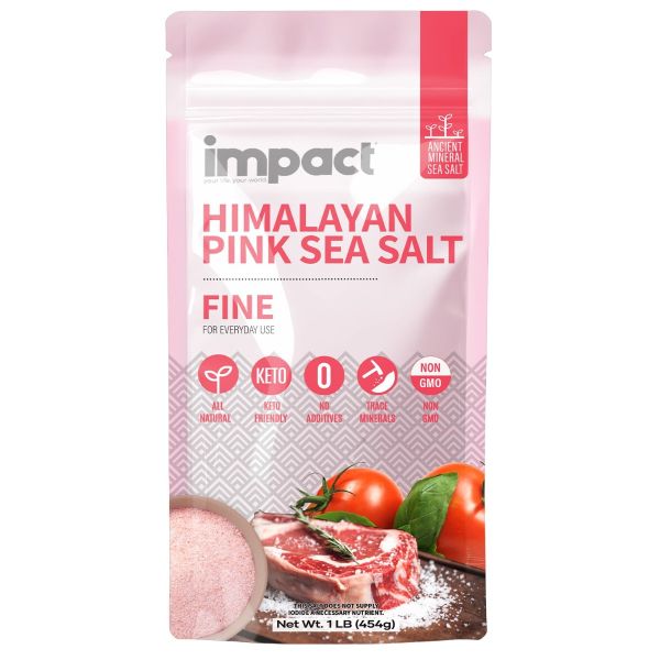 IMPACT: Fine Himalayan Pink Salt, 1 lb