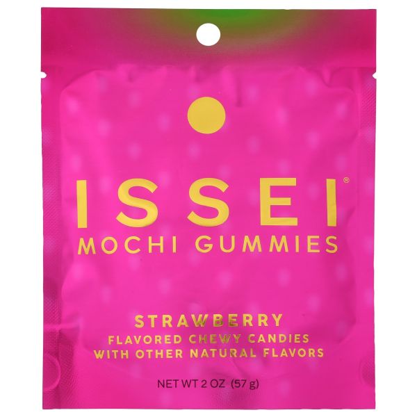 ISSEI MOCHI GUMMIES: Strawberry Flavored Gummies, 2 oz