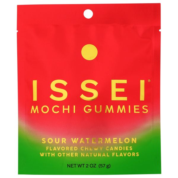 ISSEI MOCHI GUMMIES: Sour Watermelon Flavored Gummies, 2 oz
