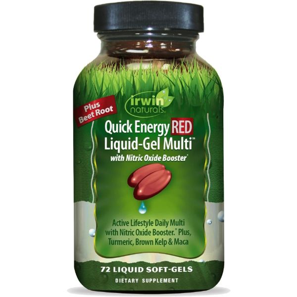 IRWIN NATURALS: Quick Energy RED Liquid Gel Multi, 72 sg