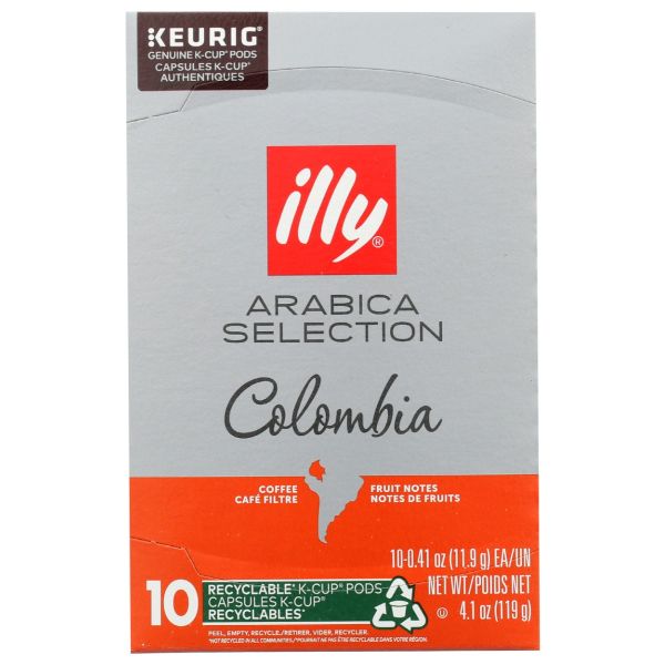 ILLYCAFFE: Arabica Selection K Cup Pods Coffee Colombia, 4.1 oz
