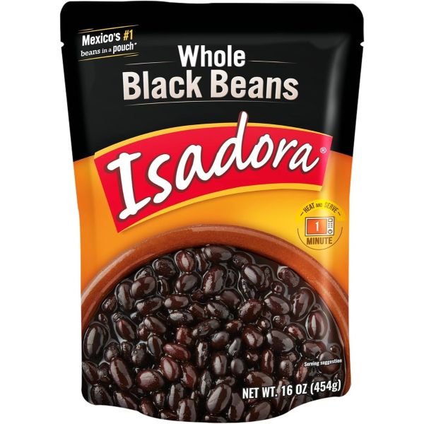 ISADORA: Whole Black Beans, 16 oz