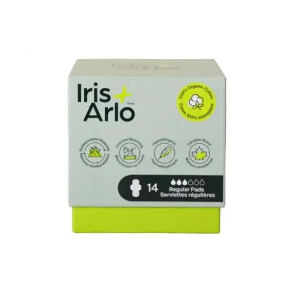 IRIS PLUS ARLO: Organic Regular Cotton Pads, 14 ea