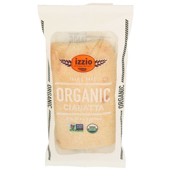 IZZIO ARTISAN BAKERY: Take and Bake Organic Ciabatta, 14 oz