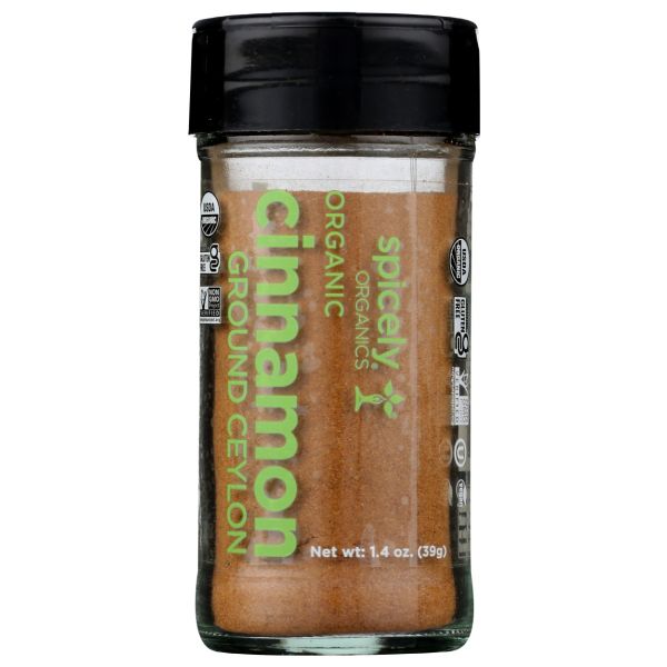 SPICELY ORGANICS: Organic Cinnamon Ceylon Ground Jar, 1.4 oz