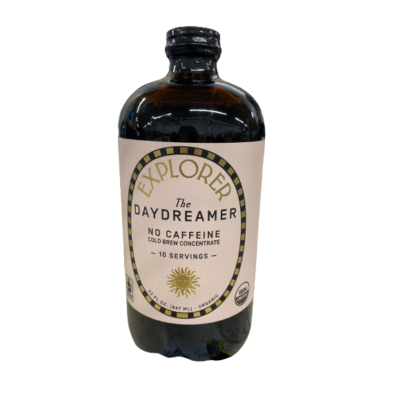 EXPLORER COLD BREW: The Daydreamer 99.9% Caffeine Free Cold Brew Coffee Concentrate, 32 fo