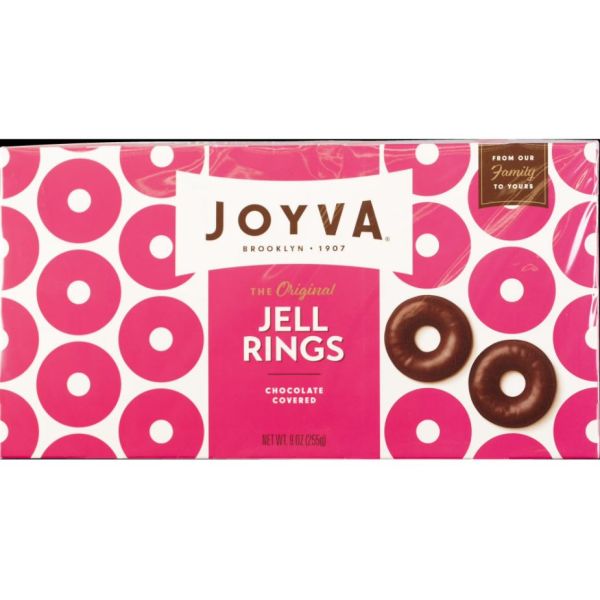 JOYVA: Chocolate Covered Raspberry Jelly Rings, 9 oz