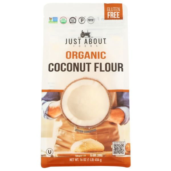 JUST ABOUT FOODS: Organic Coconut Flour, 1 lb