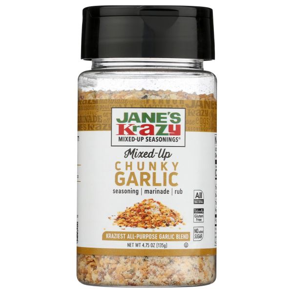 JANES: Chunky Mixed Up Garlic Seasoning, 4.75 oz