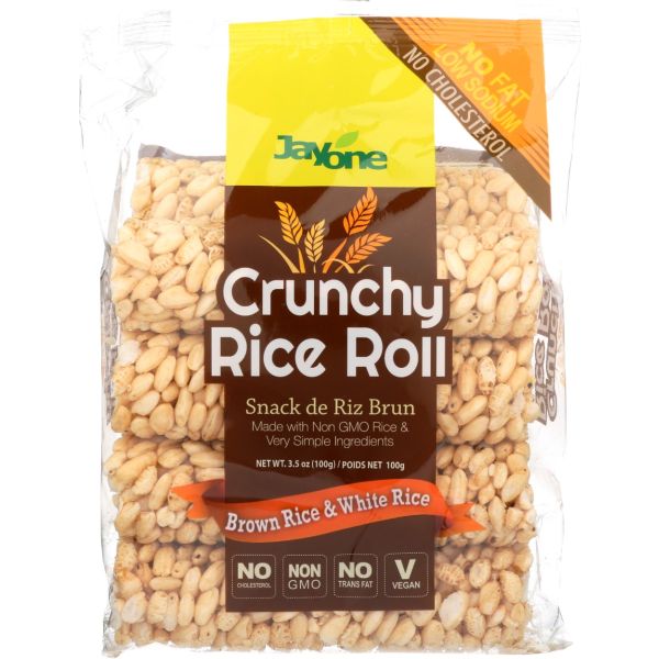 JAYONE: Crunchy Rice Roll Brown and White Rice, 3.5 oz