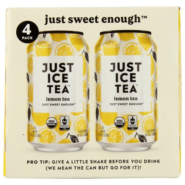 JUST ICE TEA: Lemon Tea 4 Count, 48 fo