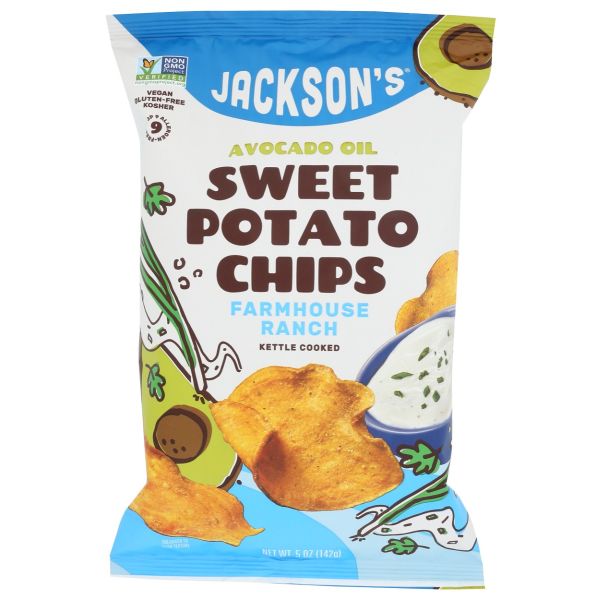 JACKSONS: Sea Salt Sweet Potato Chips in Avocado Oil, 5 oz