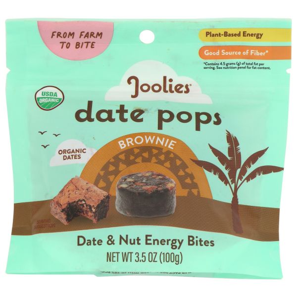 JOOLIES: Organic Brownie Date Pops, 3.5 oz