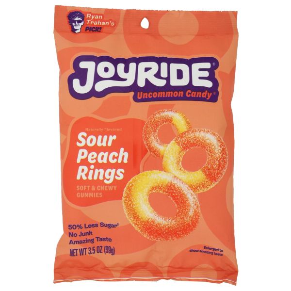 JOYRIDE: Sour Peach Rings, 3.5 oz
