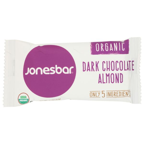 JONES BAR: Dark Chocolate Almond Bar, 1.7 oz