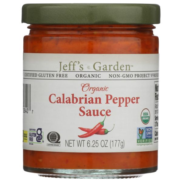 JEFFS GARDEN: Organic Calabrian Pepper Sauce, 6.25 oz