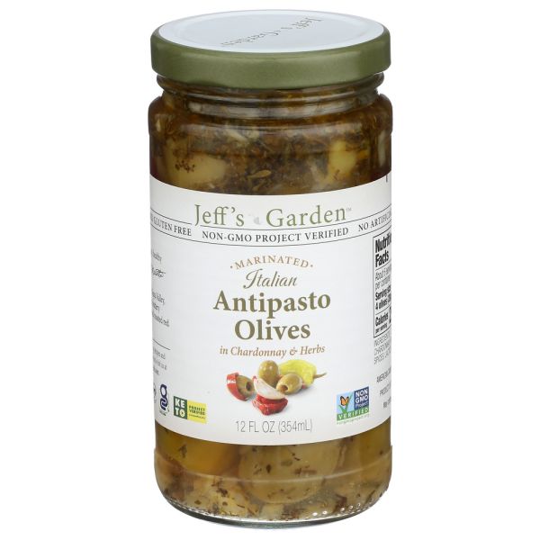 JEFFS GARDEN: Italian Olive Antipasto, 12 fo