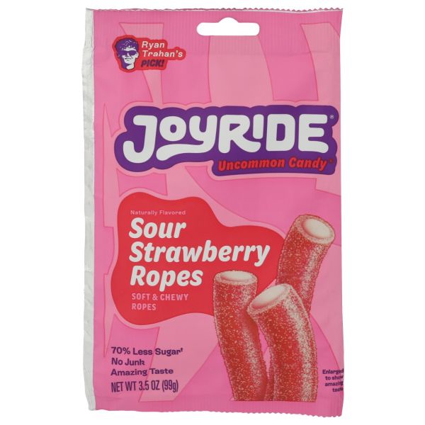 JOYRIDE: Sour Strawberry Ropes, 3.5 oz