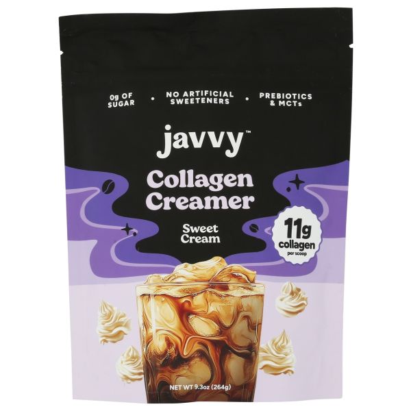 JAVVY COFFEE: Sweet Cream Collagen Creamer, 9.3 oz