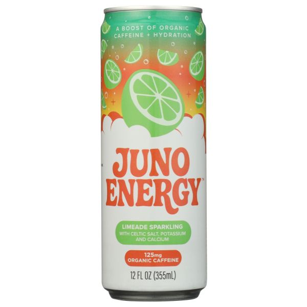 JUNO ENERGY: Limeade Sparkling Beverage, 12 fo