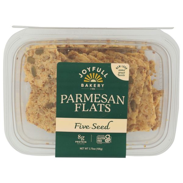 JOYFULL BAKERY: Five Seed Parmesan Flats Crackers, 3.75 oz