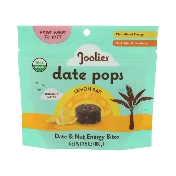 JOOLIES: Organic Lemon Bar Date Pops, 3.5 oz