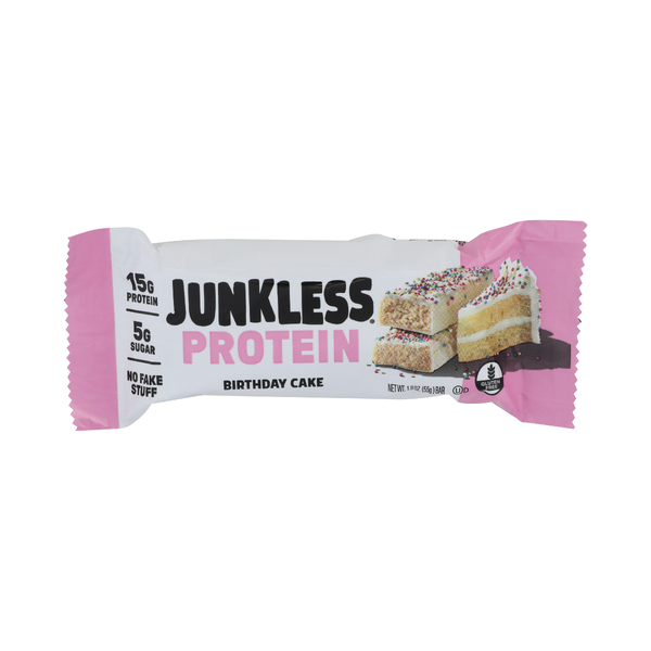 JUNKLESS: Birthday Cake Protein Bar, 1.9 oz